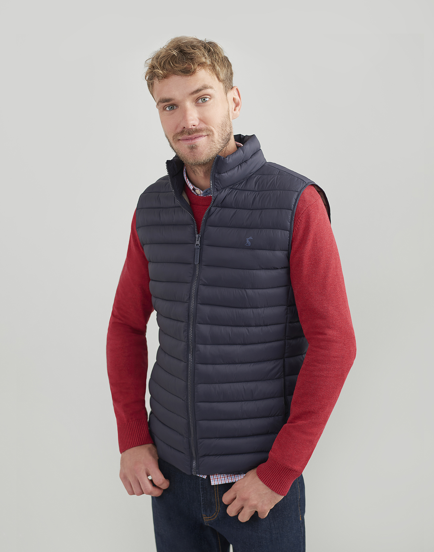 Joules Mens Go To Lightweight Quilted Gilet in Marine Navy available in ...