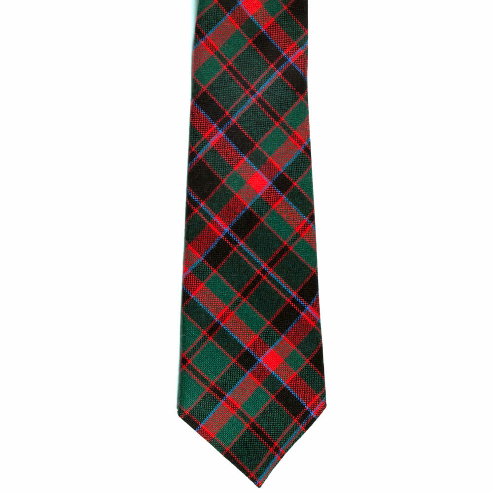 Boys Junior Cumming Hunting Tartan Tie 100% Wool Plaid Tie Made in Scotland