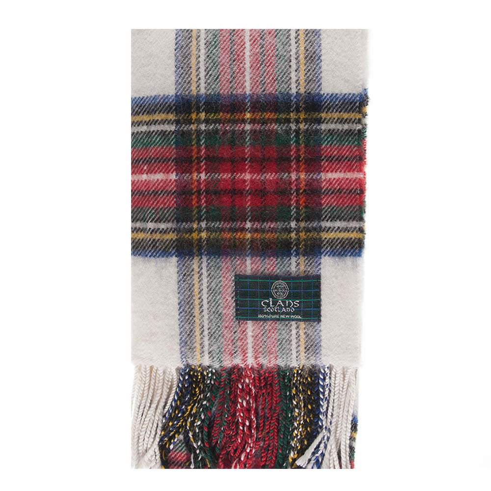 Dress Stewart Tartan Scarf 100% Wool Scottish Plaid